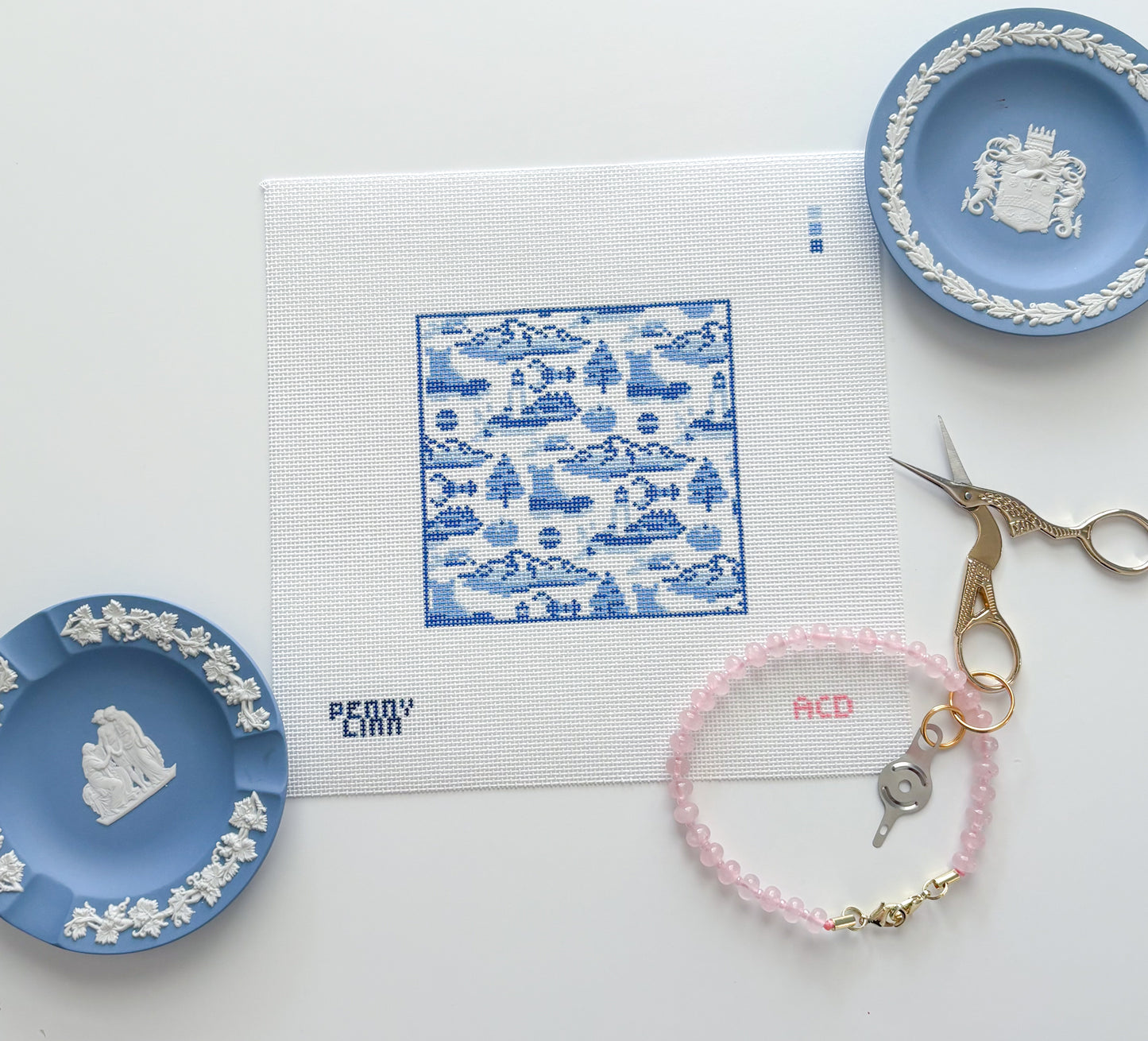 Rose Quartz Needlepoint Tools