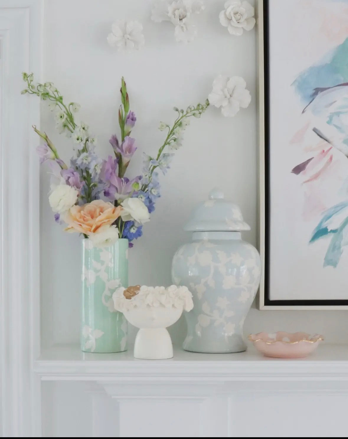 Blue Hydrangea Chinoiserie Dreams Ginger Jar