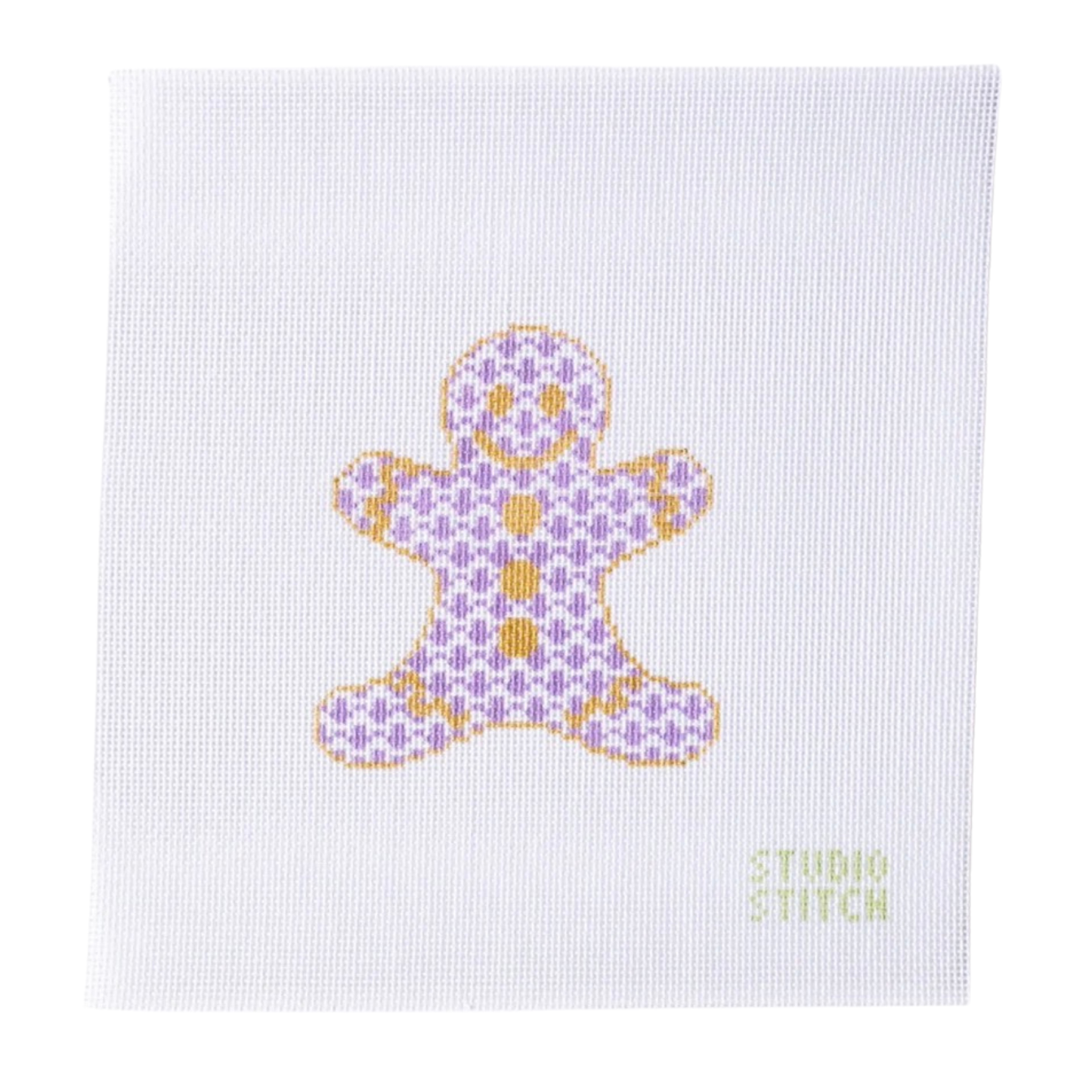 Purple Herend Gingerbread Man - The Studio Stitch