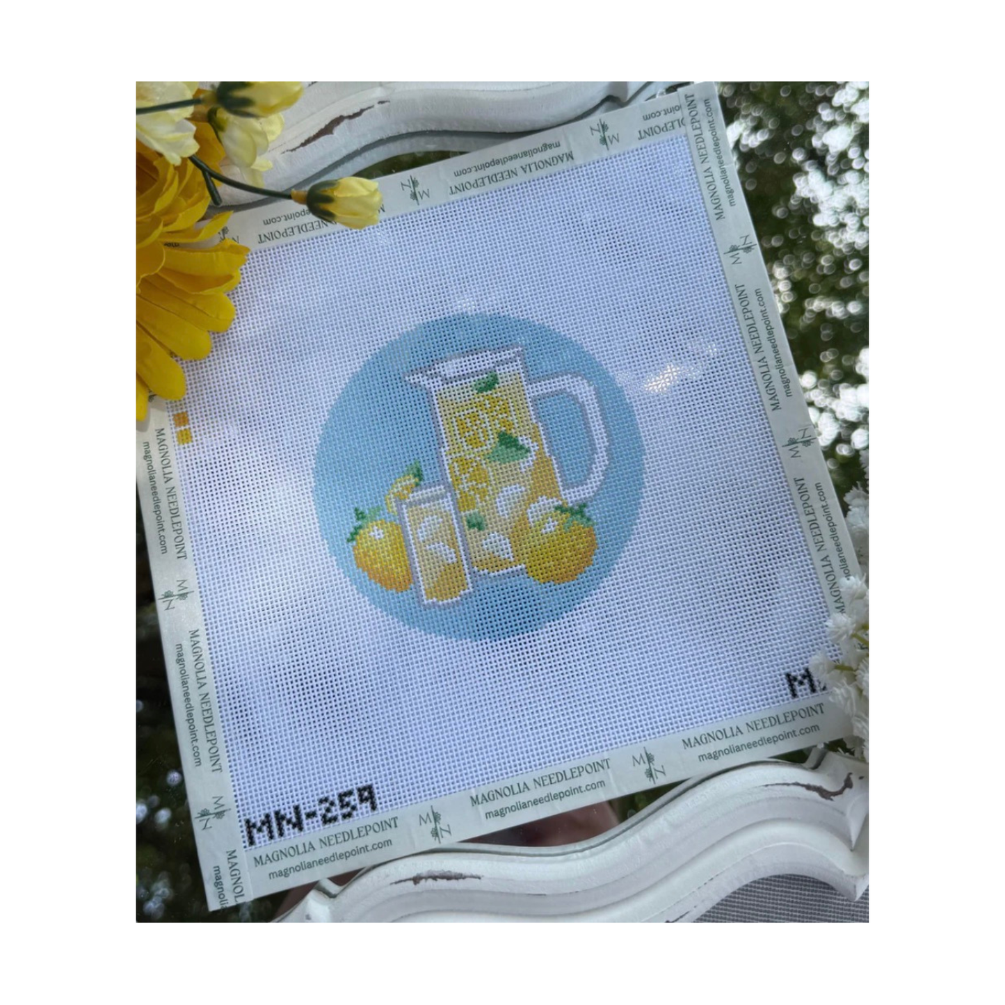 Lemonade Pitcher - Magnolia Needlepoint