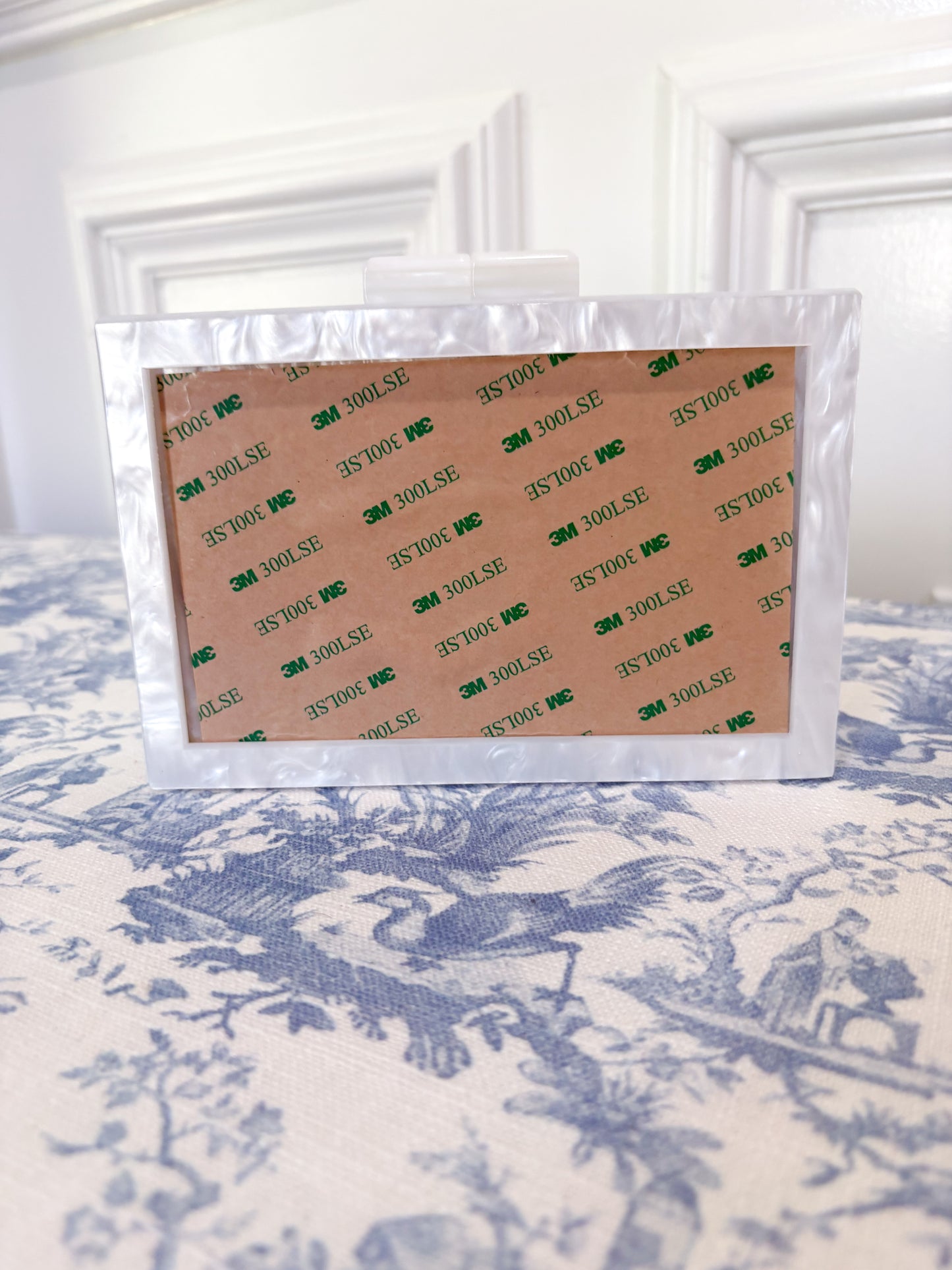 Self Finishing Acrylic Box Clutch- White