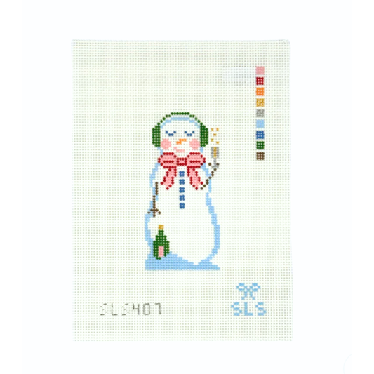 Champagne Snow Woman - SLS Needlepoint