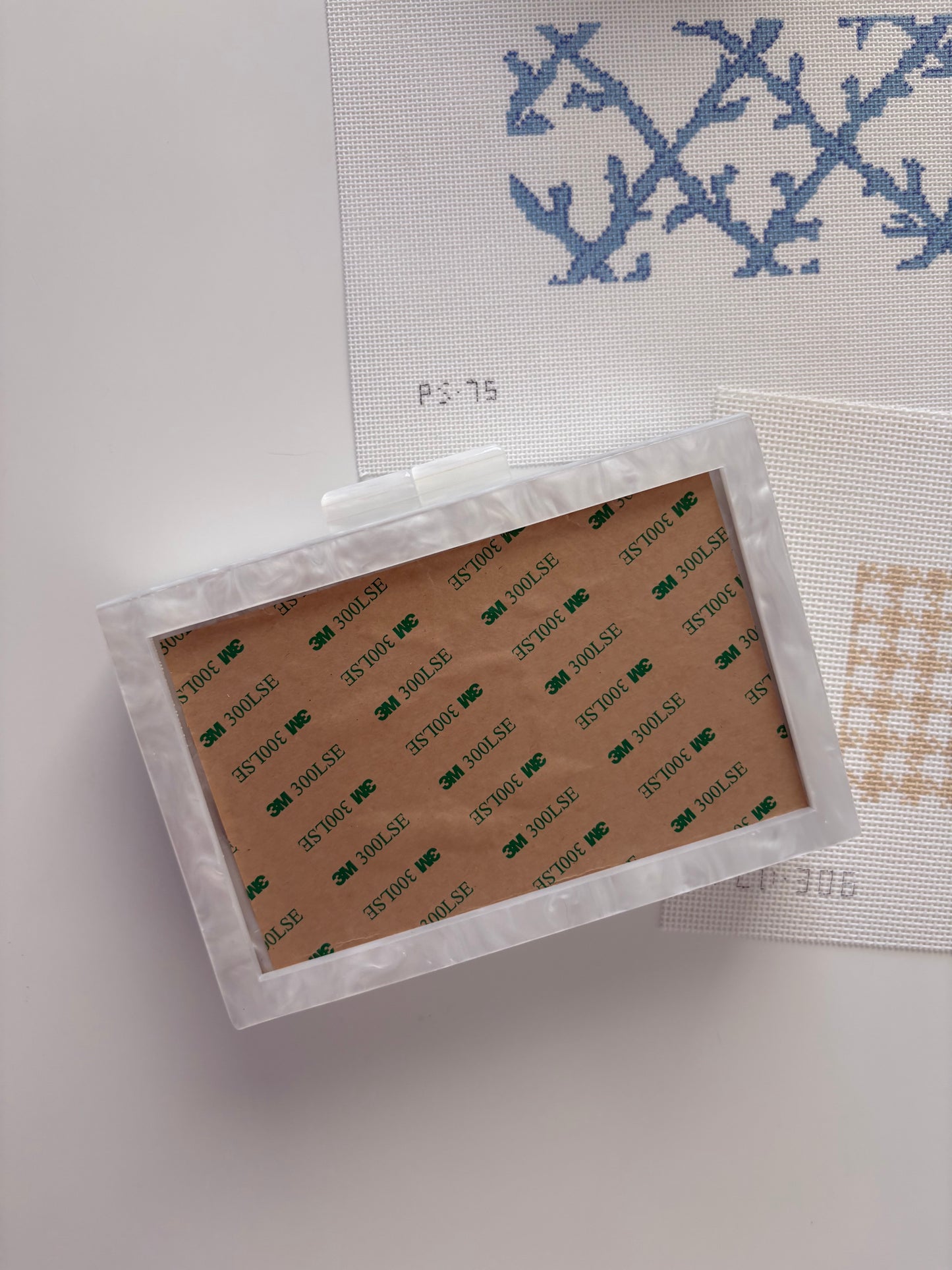 Self Finishing Acrylic Box Clutch- White