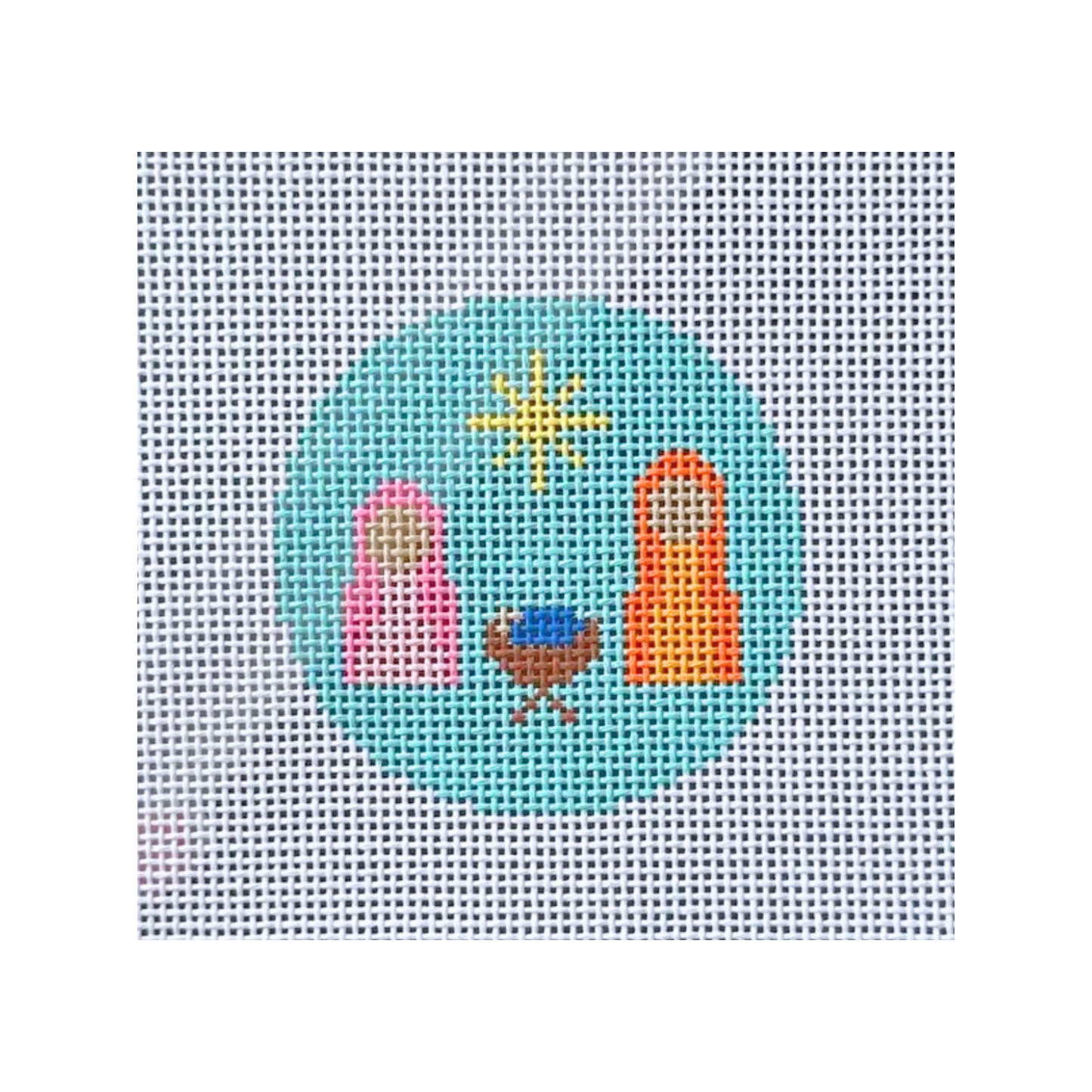Nativity Mary, Joseph, Jesus - Magnolia Needlepoint