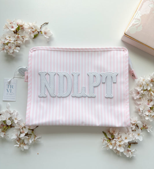 Light Pink Pimlico Stripe Project Bag