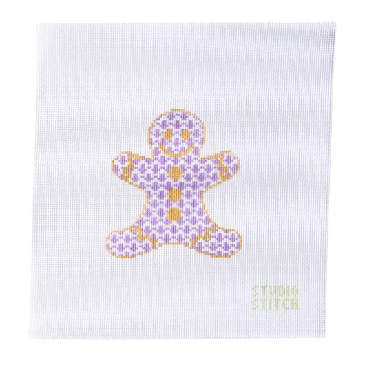 Purple Herend Gingerbread Man - The Studio Stitch