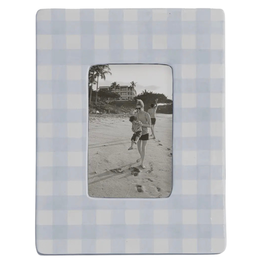 Preorder, Ships in 4 weeks- Light Blue Gingham Frame