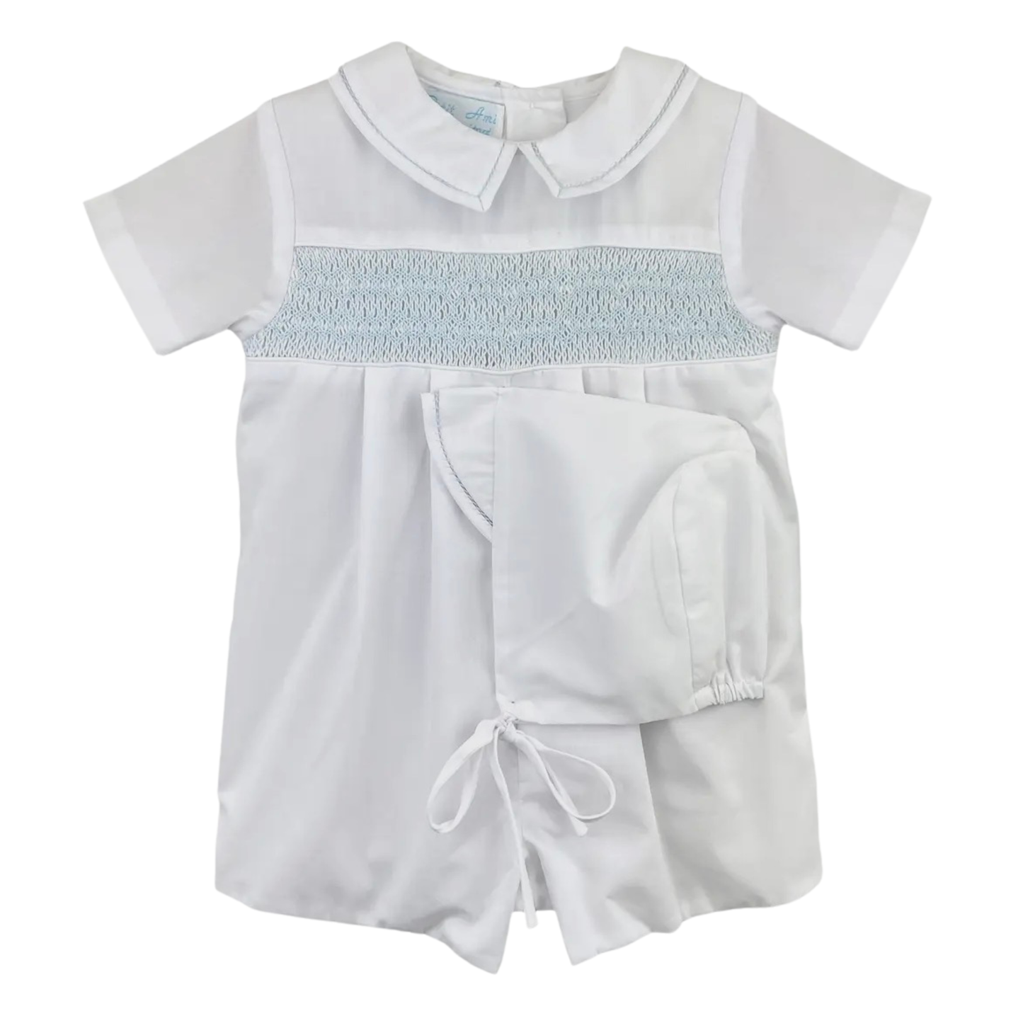 Boys Diamond Smocked Romper