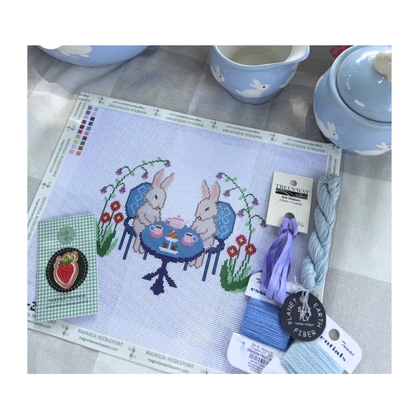 Bunny Tea Party - Magnolia Needlepoint